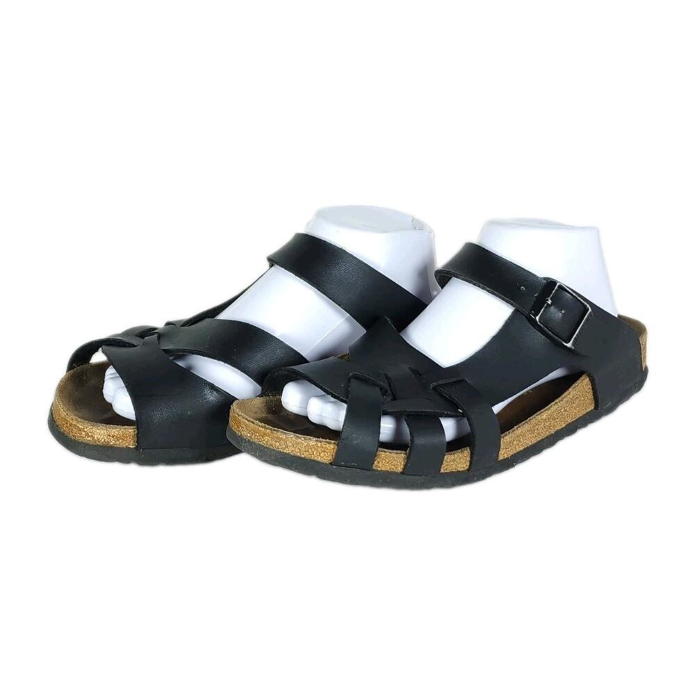 Birkenstock Women's Pisa US9 EU40 Black Birko-Flor Slip-On Slide sandals